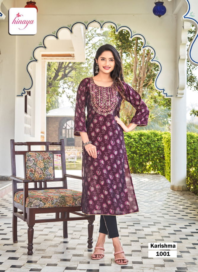 Karishma Vol 2 By Hinaya Modal Foil Printed Kurti With Bottom Wholesale Shop In Surat